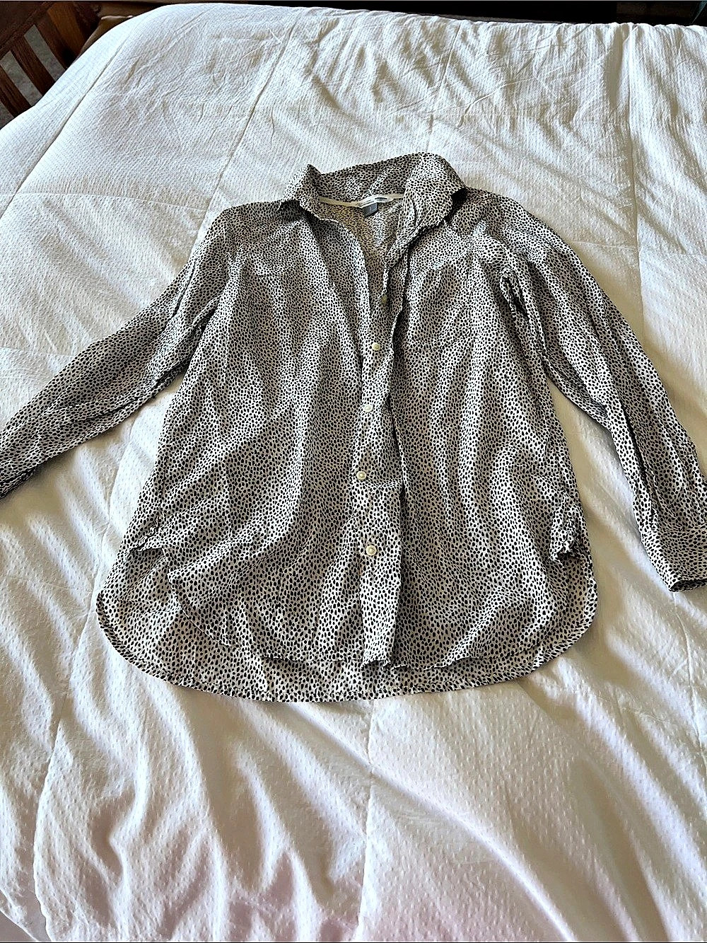 Old Navy Tunic Shirt Animal Print Cotton Tunic Size Small
